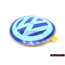Original VW Front Bonnet Hood Badge Emblem Chrome Blue - 1C0853617 39A