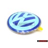 Original VW Front Bonnet Hood Badge Emblem Chrome Blue - 1C0853617 39A