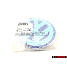 Original VW Front Bonnet Hood Badge Emblem Chrome Blue - 1C0853617 39A