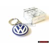 Original VW Double Sided Metal Keychain Blue White Enamel Keyring - 000087010C