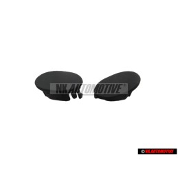 Original Audi 1 Set Cover Caps Soul Black - 4F1898173 6PS