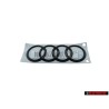 Original Audi Rings Rear Boot Badge Emblem Black - 80A853742A T94