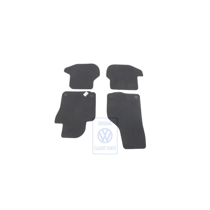 Original VW 1 Set Foot Mats Black/Flannel Grey - 1Q1863011C QIK