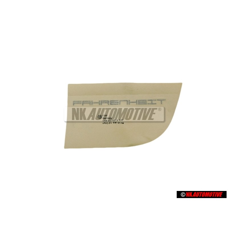 Original VW Inscription Black - 1KM853431A 6U5