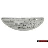 Original VW Data Plate For Tyre Pressure - 6N0010267