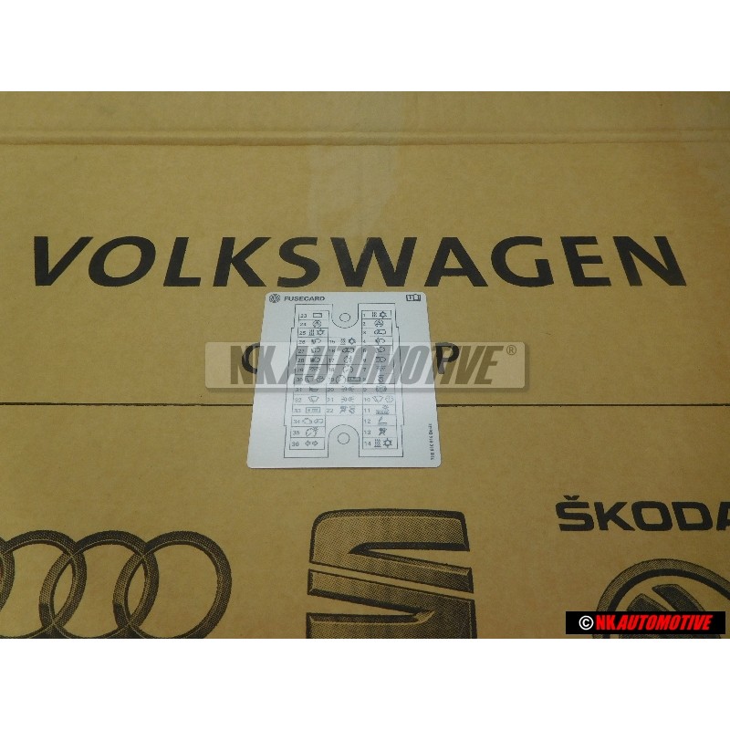 Original VW Sticker For Fuse Lay-Out - 7H0010618