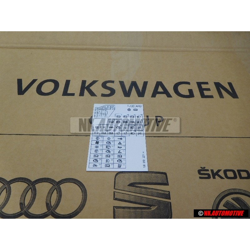 Original VW Data Plate - 1J0010227H