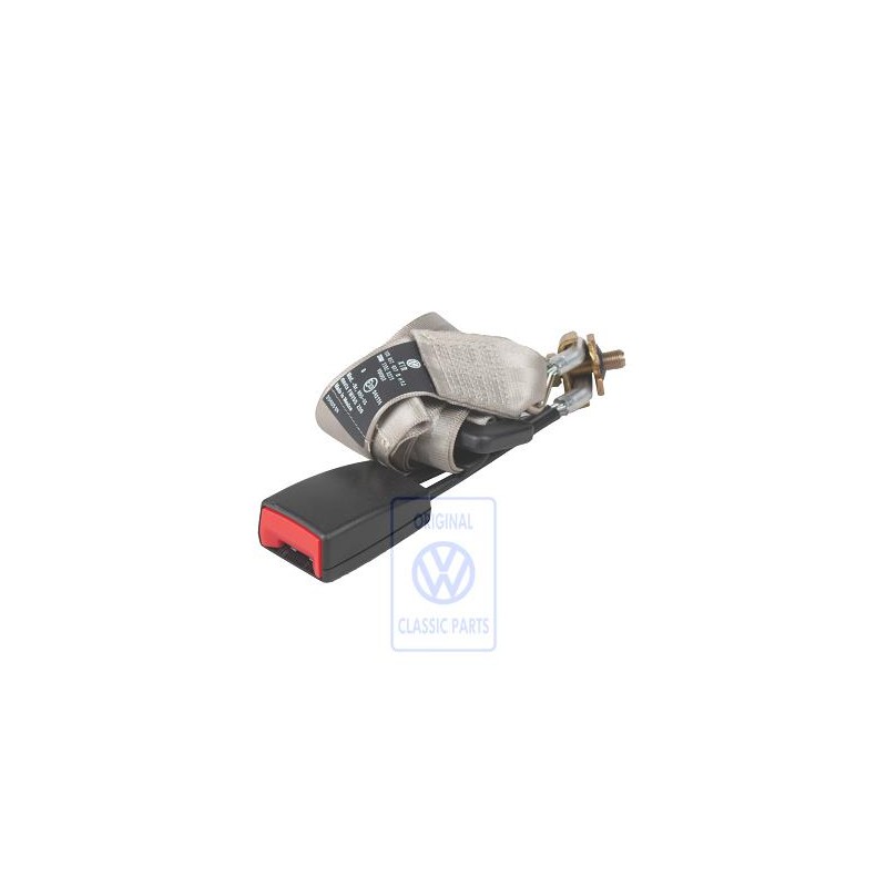 Original VW Lap Belt And Belt Lock Satin Black/Beige - 1C0857487B HTJ