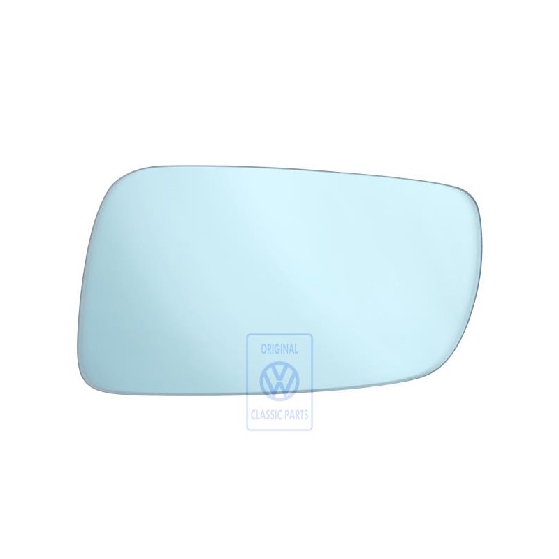 Original VW Mirror Glass (Flat) Heated With Carrier Plate - 1J1857521D