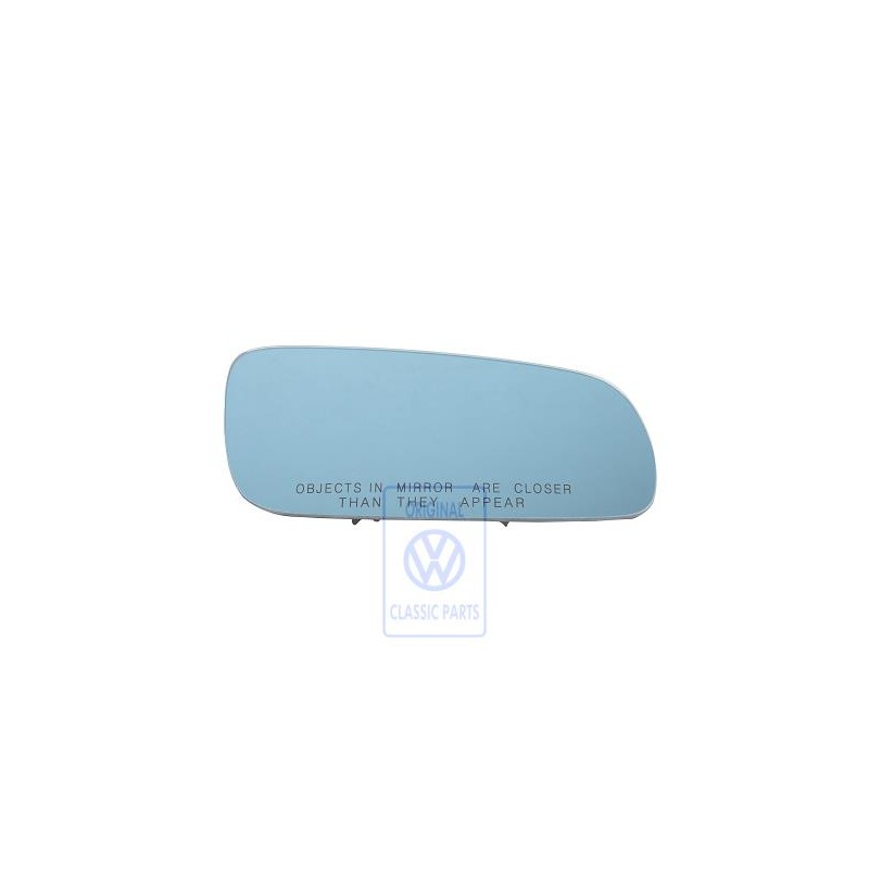 Original VW Mirror Glass (Convex) Heated With Carrier Plate - 1J1857522J