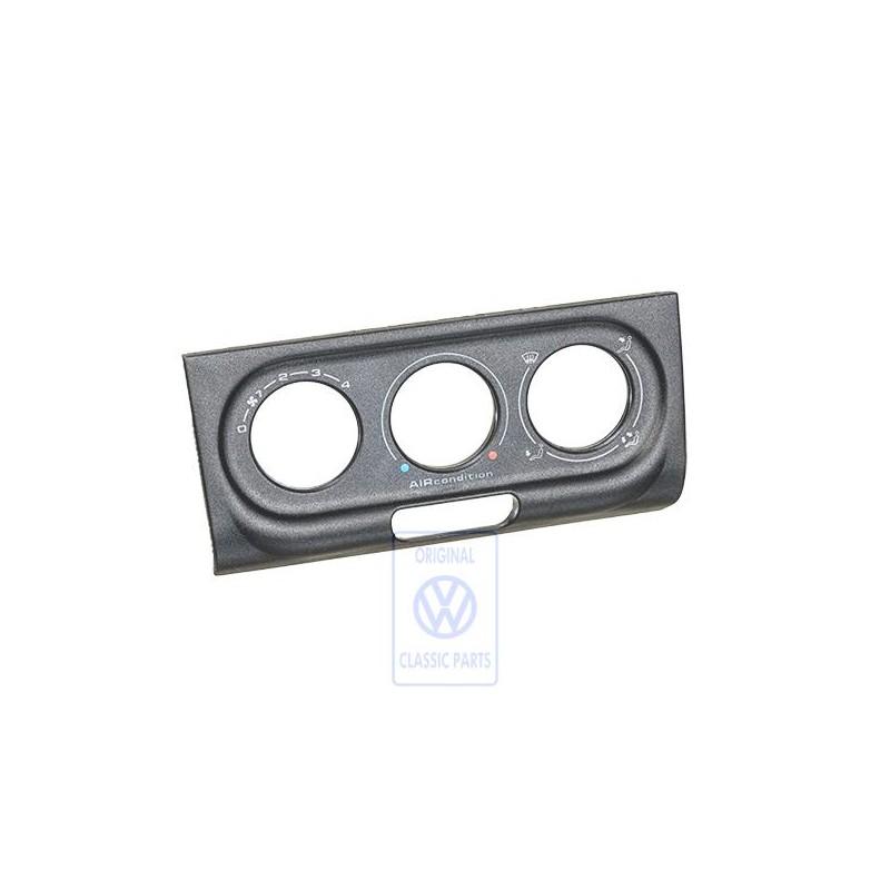 Original VW Trim For Fresh Air And Heater Controls Satin Black - 3A1820075 01C
