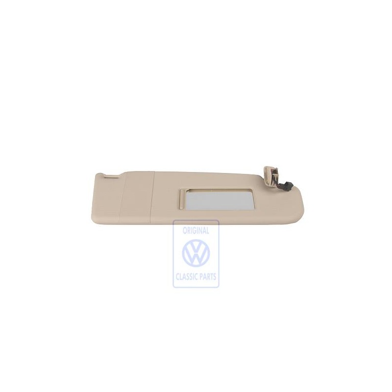 Original VW Sun Visor With Mirror And Cover Cream Beige - 3B0857552Q 9PY