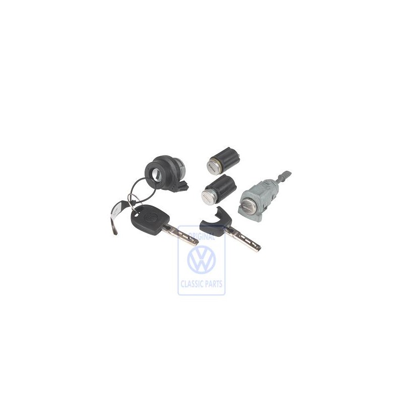 Original VW 6 Set Lock Cylinders For Door Handle - 5Z2800375B
