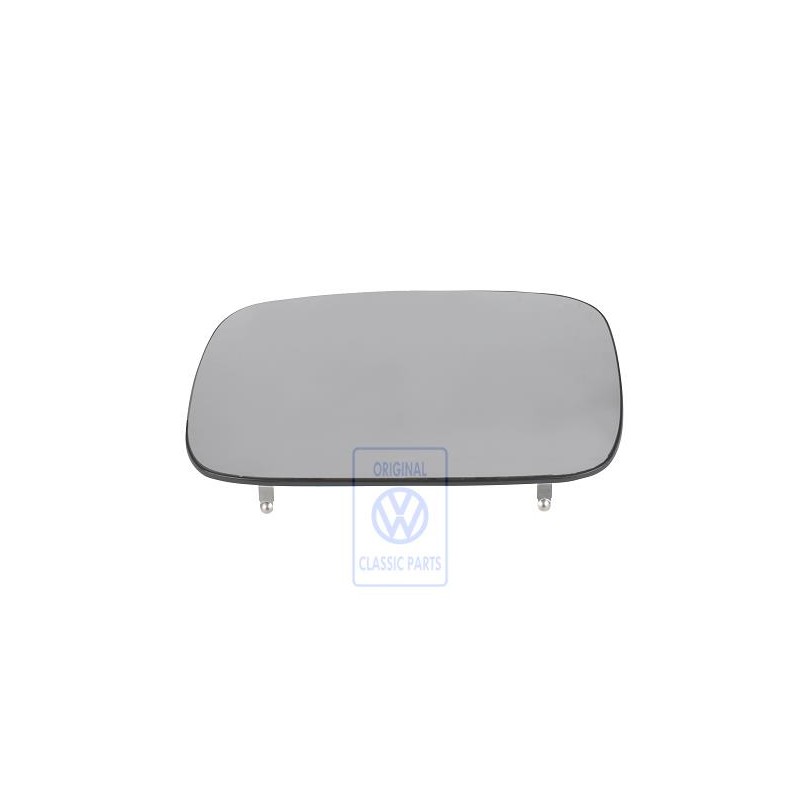 Original VW Mirror Glass (Convex) Heated With Carrier Plate - 6K9857521J