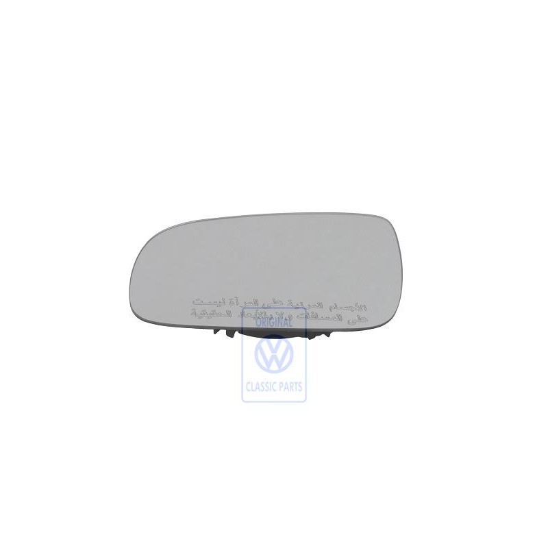 Original VW Mirror Glass (Convex) With Carrier Plate - 6N1857521K