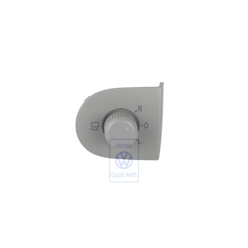 Original VW Switch For Exterior Mirror Adjustment Flannel Grey - 6N2959565B U71