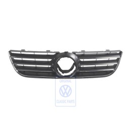 Original VW Radiator Grille With Chromed Trim Strips Black - 6Q0853651F 03C