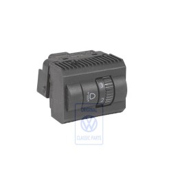 Original VW Switch For Headlight Range Control Satin Black - 6Q0941333B 9B9
