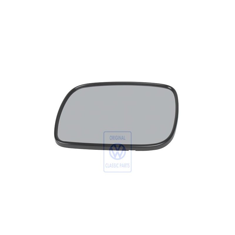 Original VW Mirror Glass Convex With Carrier Plate Automatic - 7L6857521E