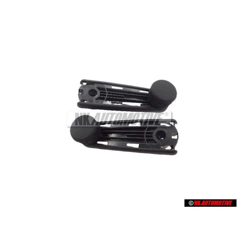 2x Original VW Window Crank Satin Black - 357837581 01C
