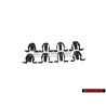 8x Original VW Clip - 535858098