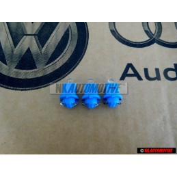 3x Original VW Bulb With Blue Socket - 357919243B
