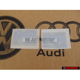 2x Original VW Sign Radio Coding - 893010020L