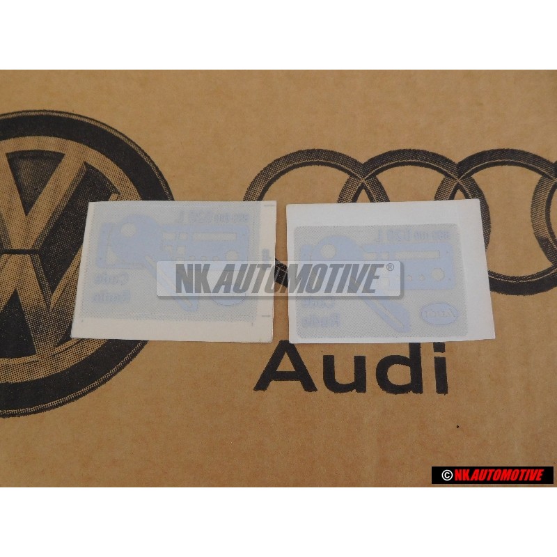2x Original VW Sign Radio Coding - 893010020L