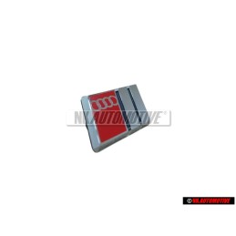 Original Audi S-LINE Steering Wheel Badge Emblem Chrome Red - 4A0419685B