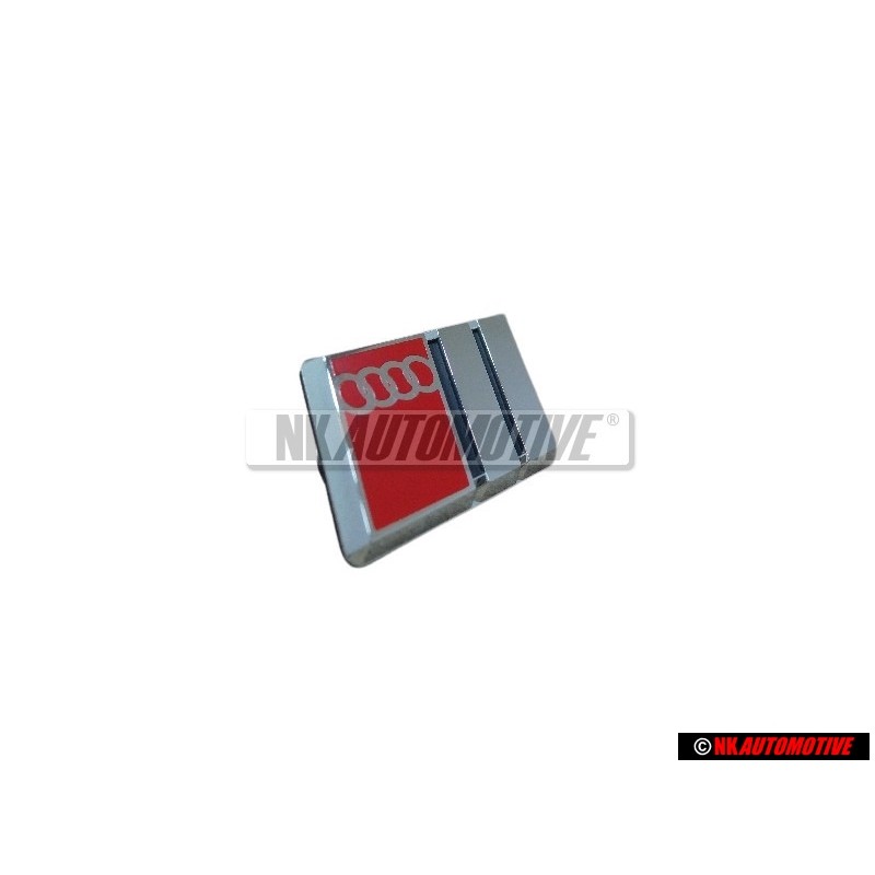 Original Audi S-LINE Steering Wheel Badge Emblem Chrome Red - 4A0419685B