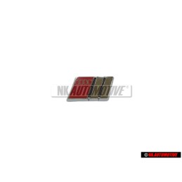 Original Audi S-LINE Steering Wheel Badge Emblem Chrome Red - 4A0419685B