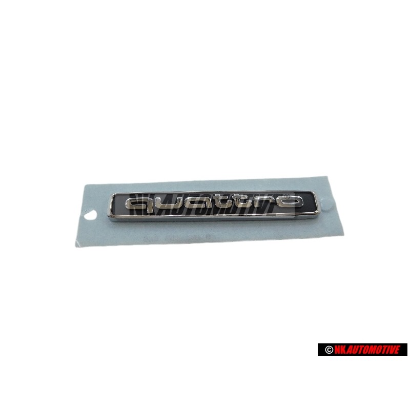 Original Audi QUATTRO Rear Boot Badge Emblem Black Chrome - 8V0853737A