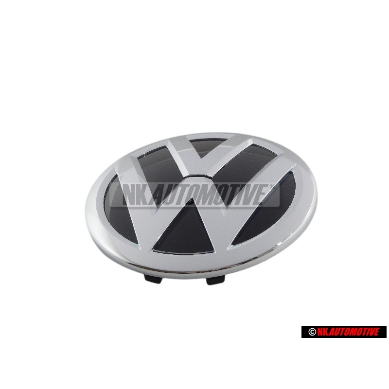 Original VW Front Grill Badge Emblem Black Chrome - 3G0853601B DPJ