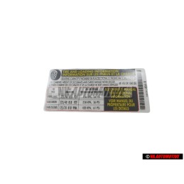 Original VW Data Plate For Tyre Pressure - 1K0010466R