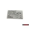 Original VW Data Plate For Tyre Pressure - 3C0010455M