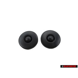 2x Original VW Front Suspension Strut Top Mount Cover Cap Black - 17141235