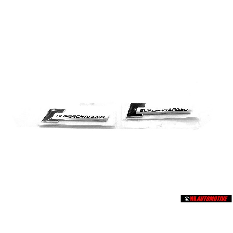 2x Original Audi SUPERCHARGED Front Fender Side Badge Emblem - 4F0853601