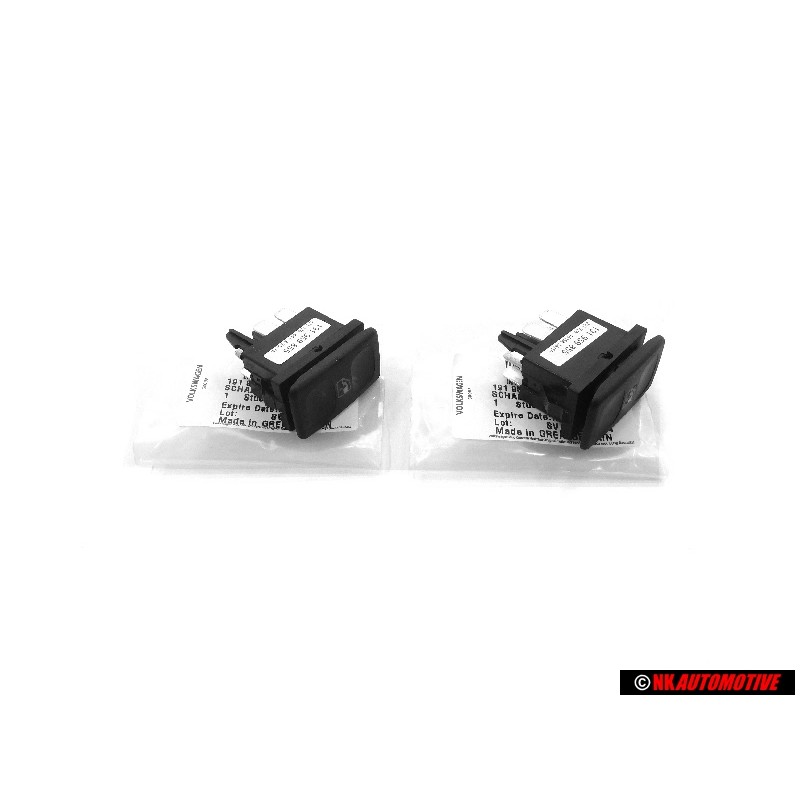 2x Original VW Electric Window Switch - 191959855 01C