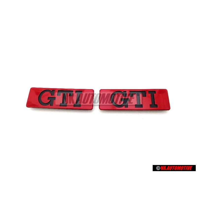 2x Original VW GTI Side Badge Emblem Red - 191853714