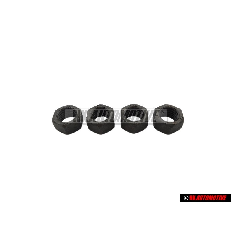 4x Original VW Front Suspension Strut Hexagon Nut M12x1.5 - N 0111351