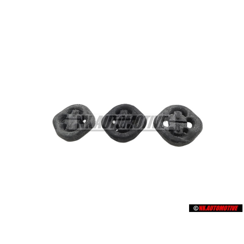3x Original VW 4 Way Exhaust Rubber Retainer Mount Hanger - 191253147B