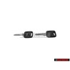 2x Original Audi Main Key Satin Black - 443837220C 01C