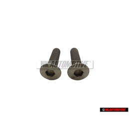 2x Original VW Oval Head Countersunk Bolt M8x32 - N 0214163