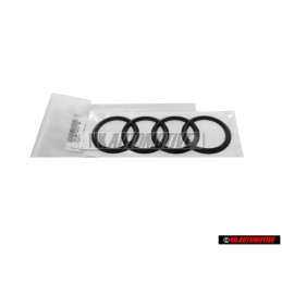 Original Audi Rings Rear Boot Badge Emblem Black - 8V4853742A T94