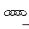 Original Audi Rings Front Grill Badge Emblem Black - 4H0853605B T94