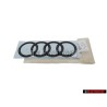 Original Audi Rings Rear Boot Badge Emblem Black - 4M0853742D T94