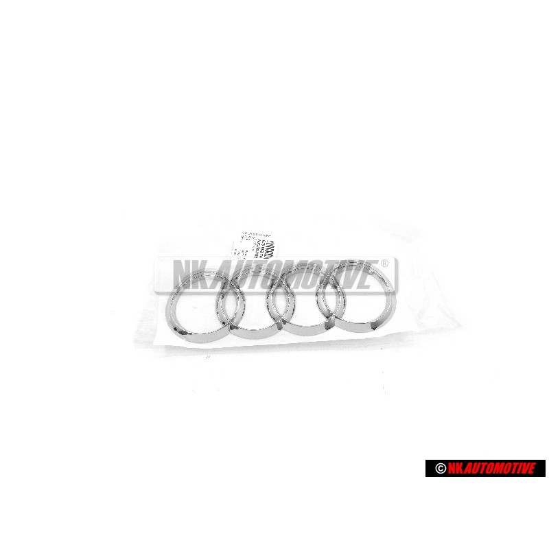 Original Audi Rings Rear Boot Badge Emblem Chrome - 8T8853742B 2ZZ