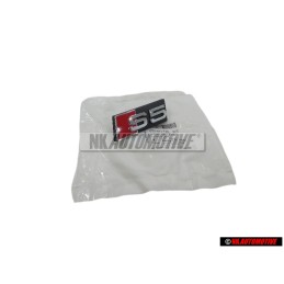 Original Audi S5 Front Grill Badge Emblem Black Chrome Red - 8T0853736 2ZZ