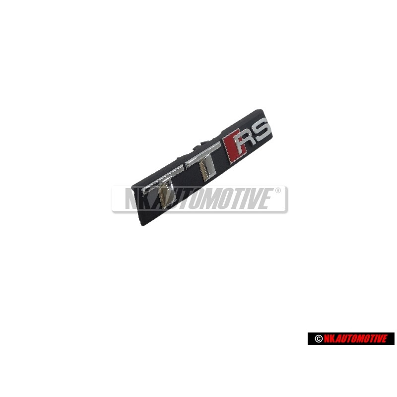 Original Audi TTRS Front Grill Badge Emblem Black Chrome Red - 8S0853736D 2ZZ