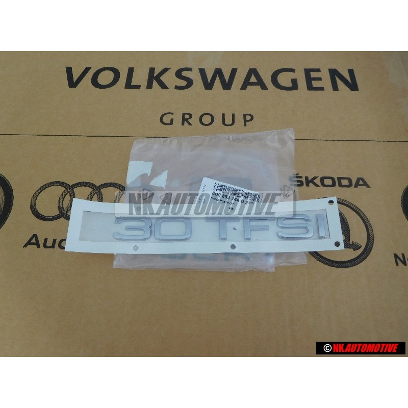 Original Audi 30 TFSI Rear Boot Badge Emblem Chrome - 8U0853744D 2ZZ